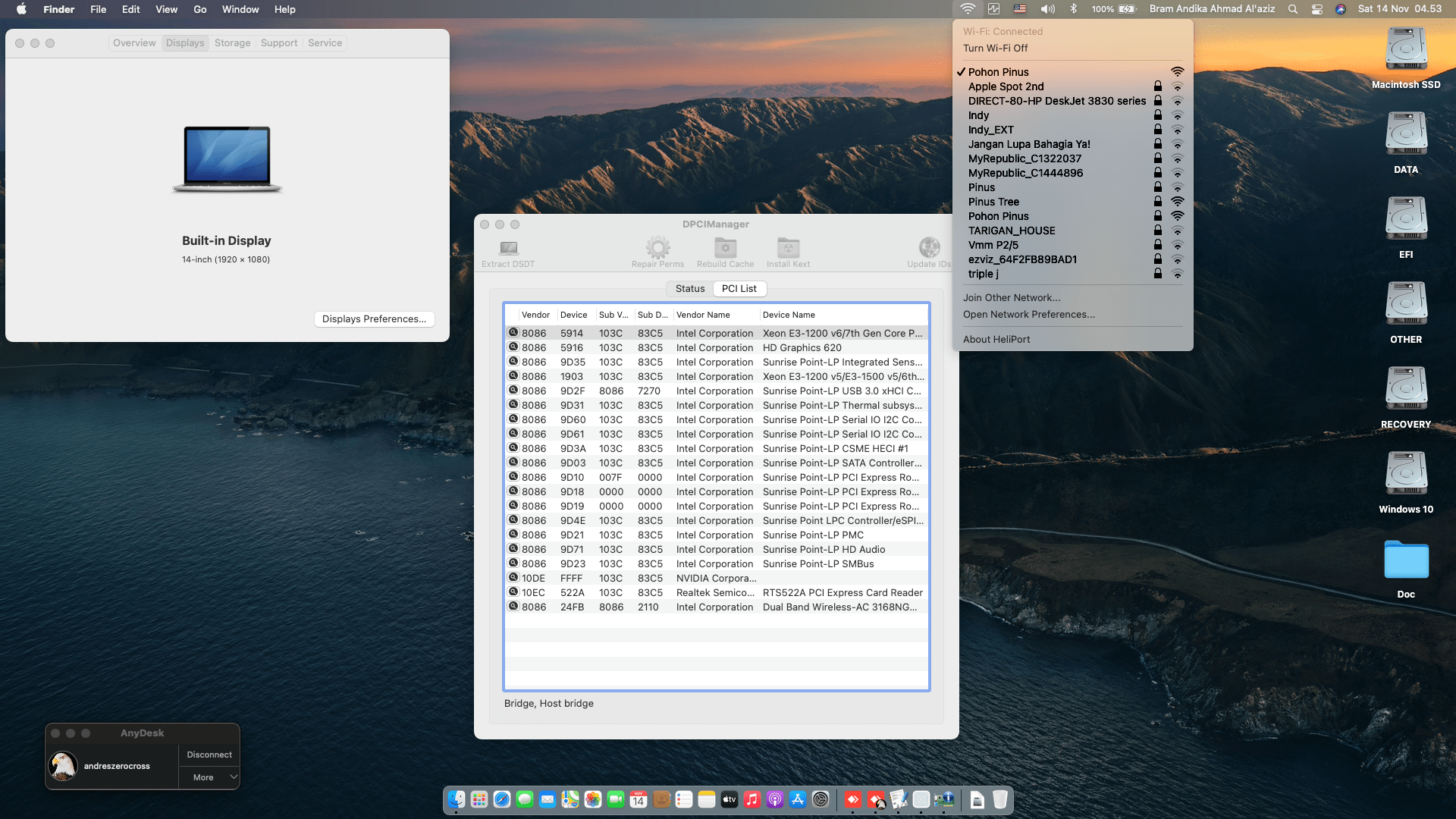 HP Pavilion X360 14 BA164TX [KabyLake R   Intel UHD 620 + I2C]   OpenCore 2